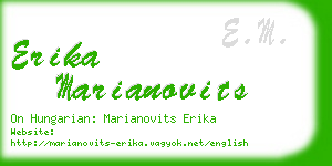 erika marianovits business card